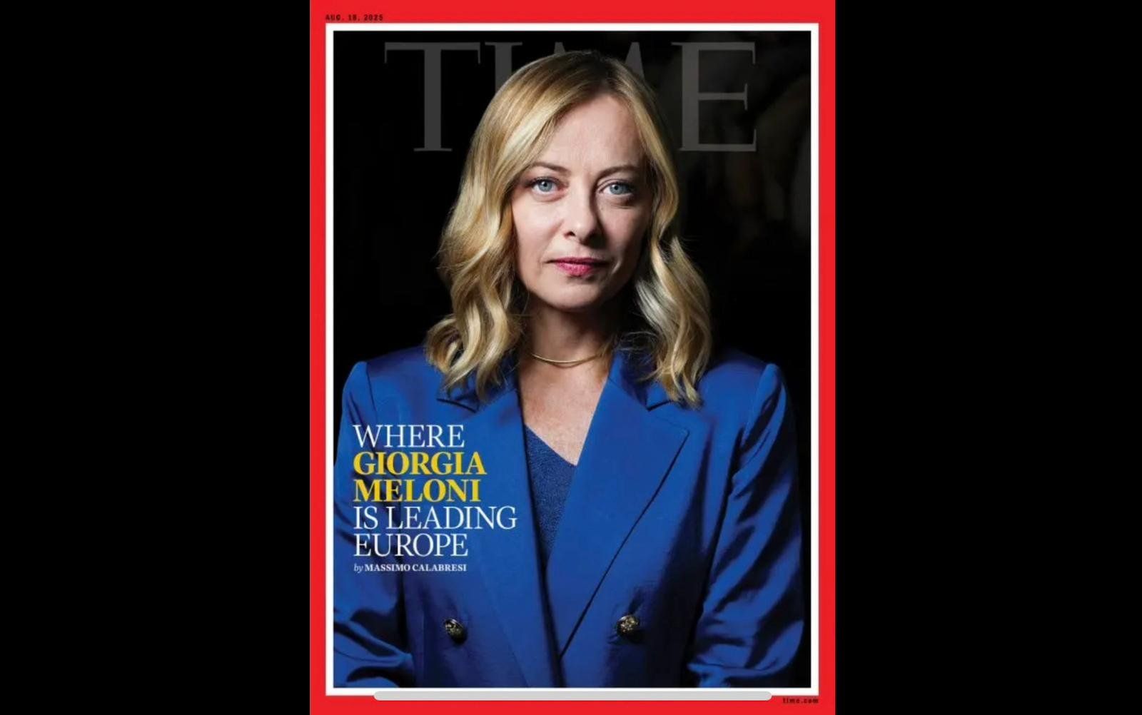 Giorgia Meloni sulla copertina del Time