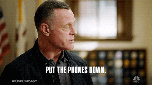 no phone, no phones, phones away, put phone down, boomer phone