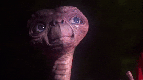 E.T., extra terrestrial, alien, initials, funny initials