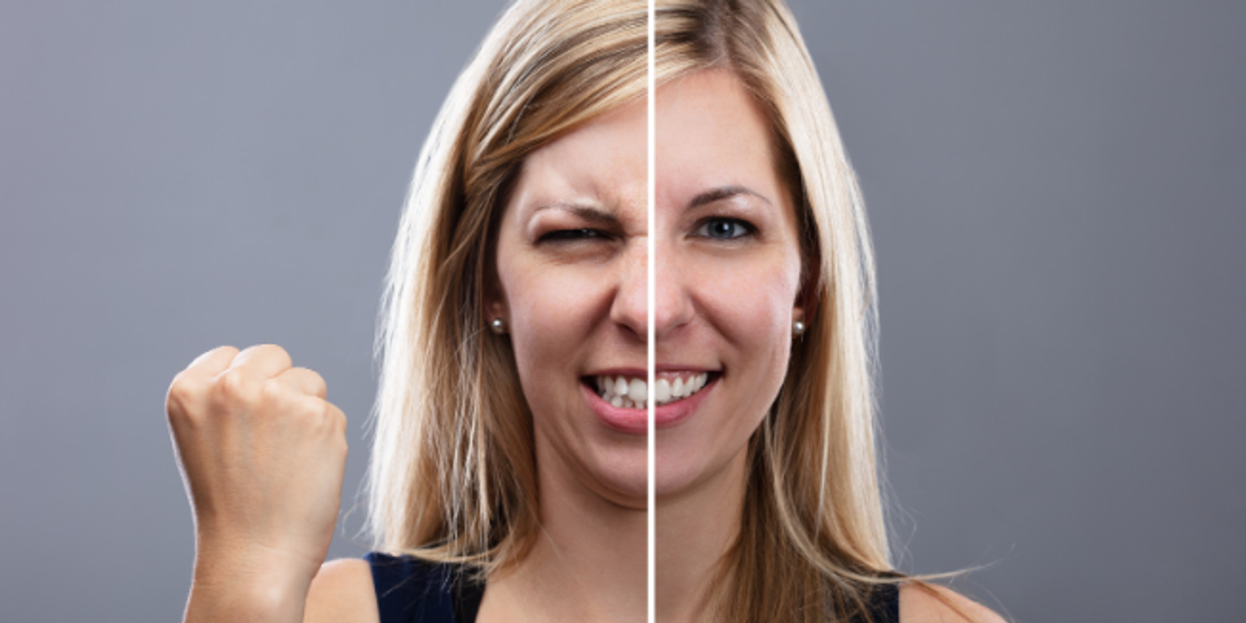 90-10 rule, happiness, life hacks, woman happy, woman angry, blonde woman