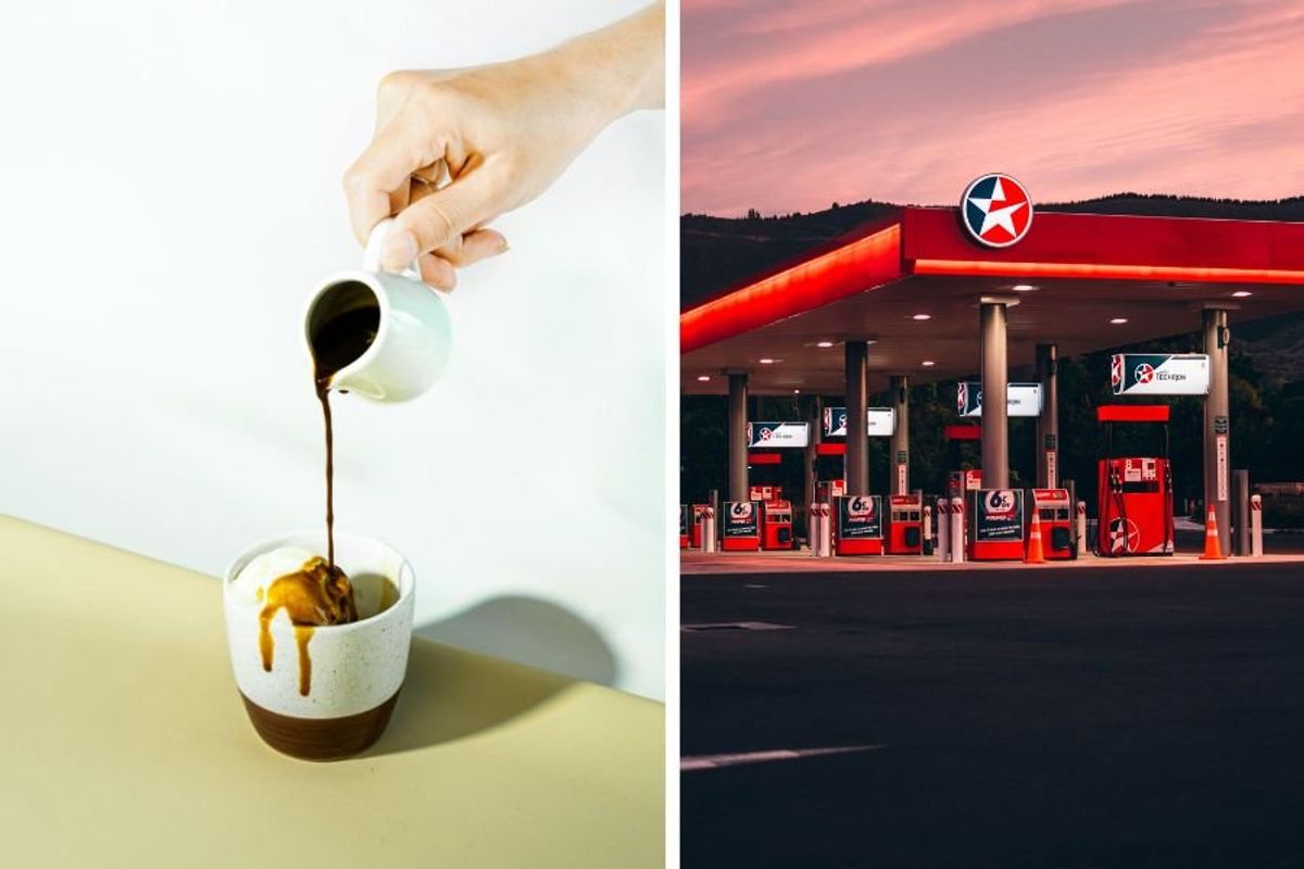 gas station affogato, travel, roadtrip, roadtrip snacks, cheap desserts, budget friendly meals, travel hacks