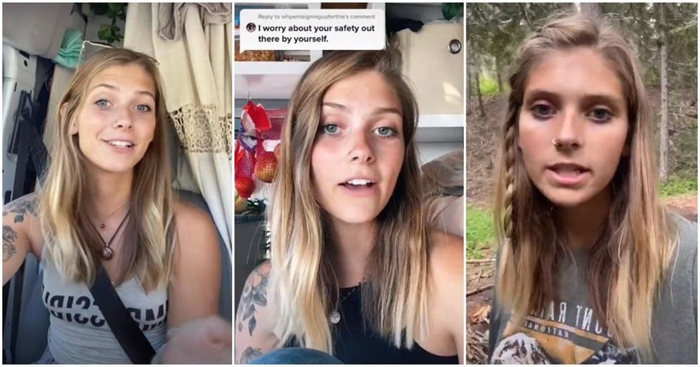 20-year-old nomad who lives in a van shares how she lives the good life while staying safe