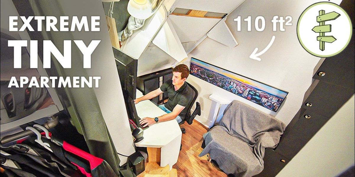 Man shares how he customized his 110 sq ft micro apartment