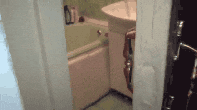 bathroom, bathroom door, privacy, tiny apartment, micro apartment