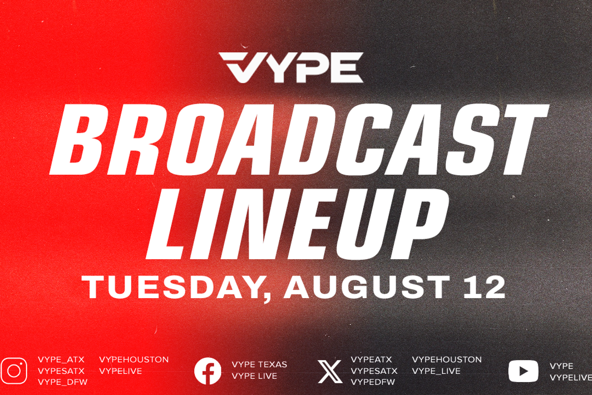 VYPE Live Lineup - Tuesday 8/12/25