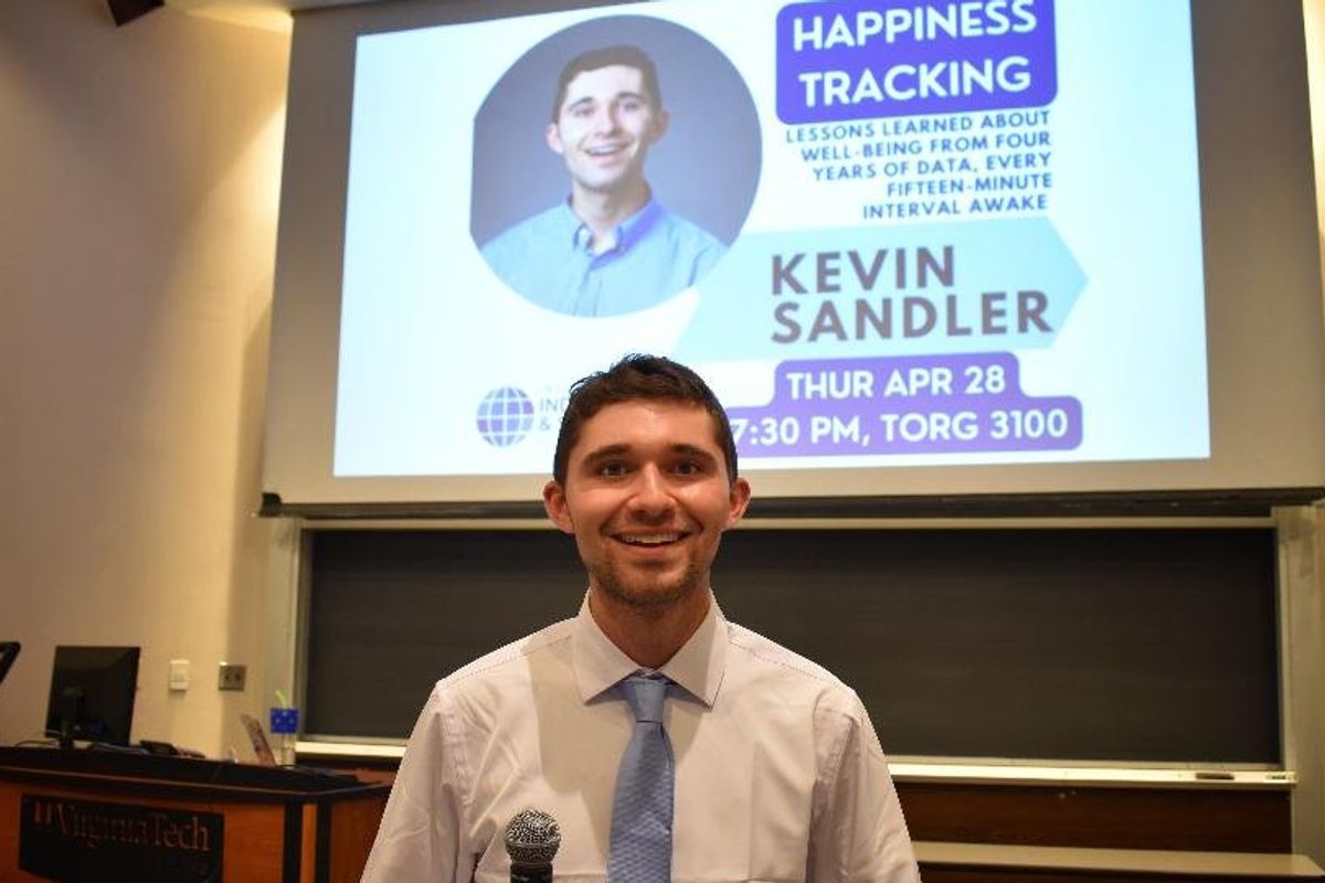 Kevin Sandler, happiness, tracking mood, contentment, experiment