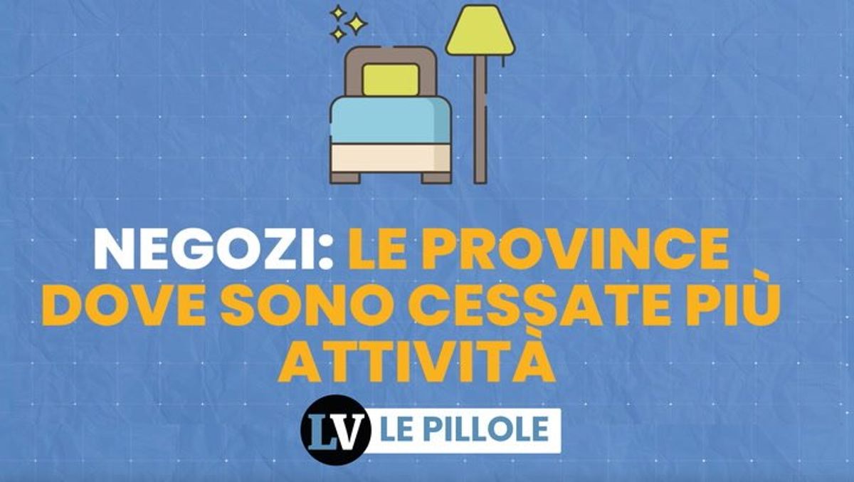 Negozi: le province dove sono cessate più attività