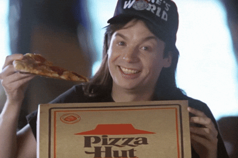 pizza hut, pizza hutt, wayne's world, parallel universe, pizza