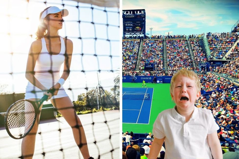 Fans cheer after tennis player asks for crying child to be removed from the stands