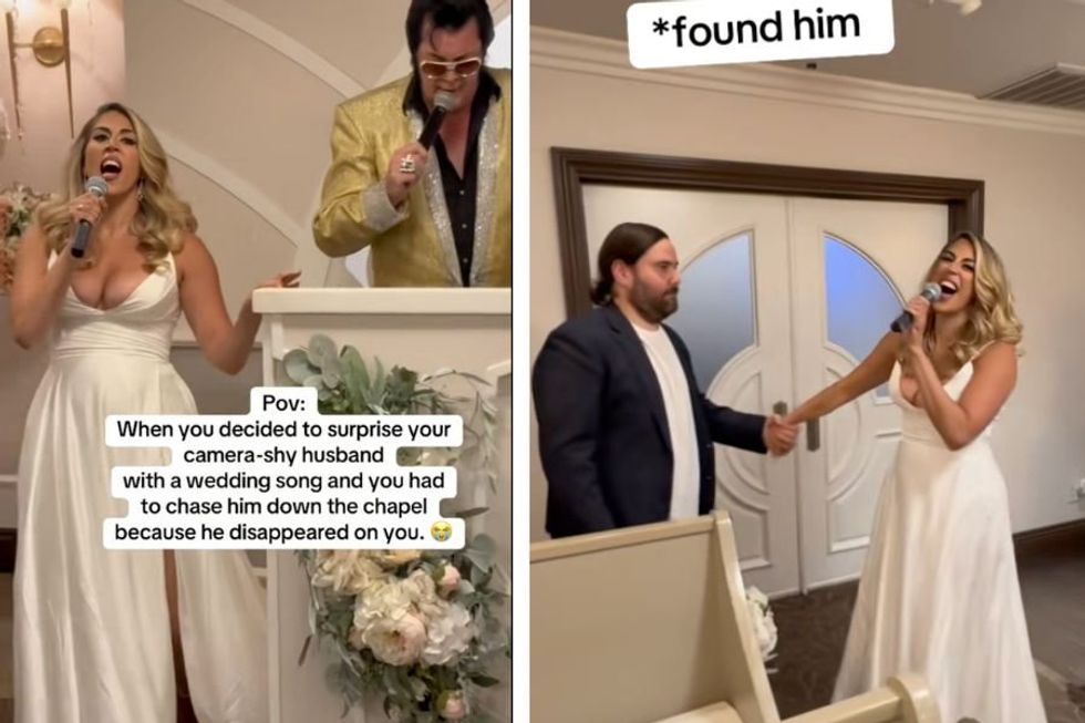 Couple's viral Elvis wedding shows what happens when an extrovert marries an introvert