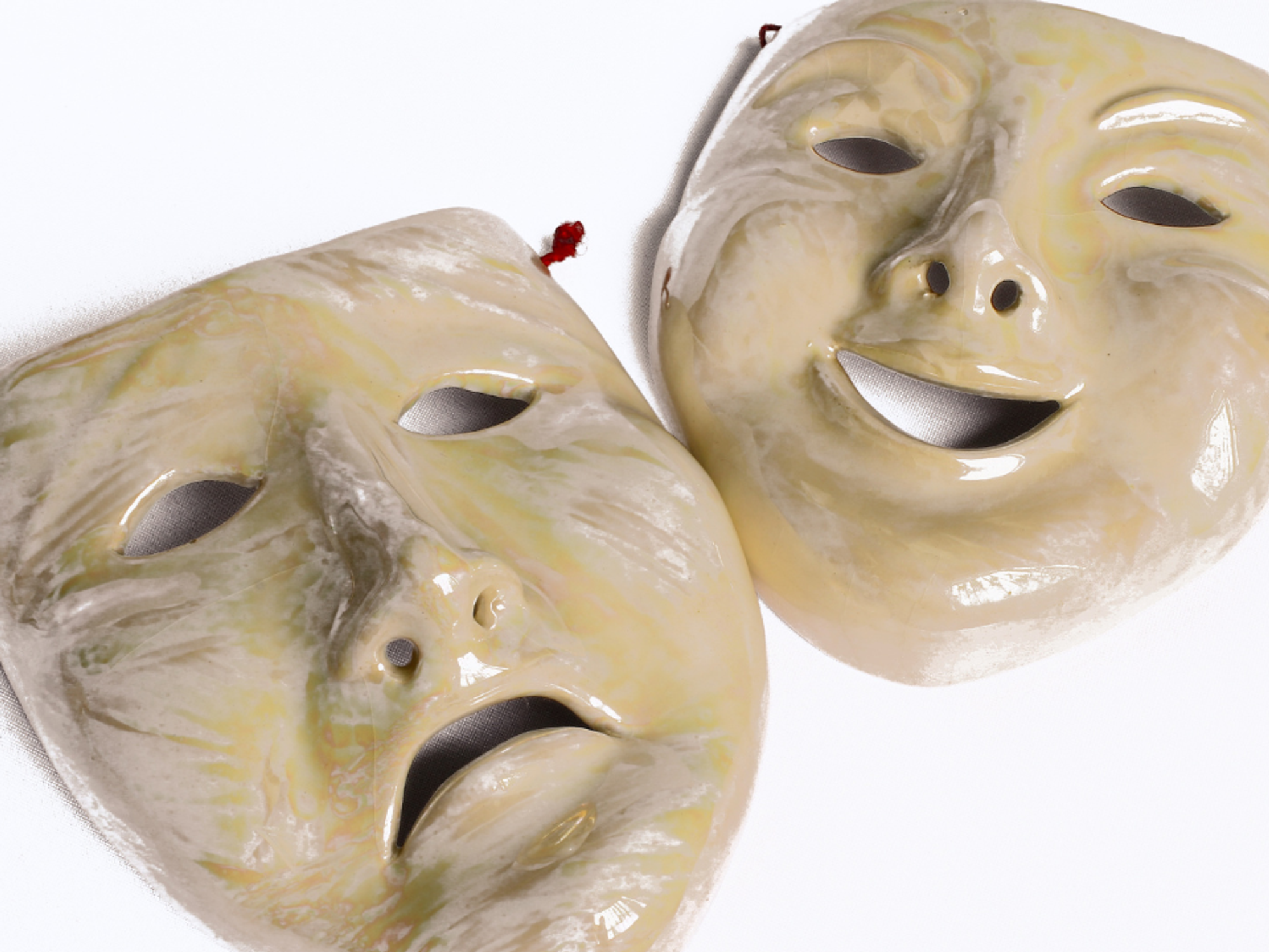 masks, sad, stuck, emotional, overwhelmed