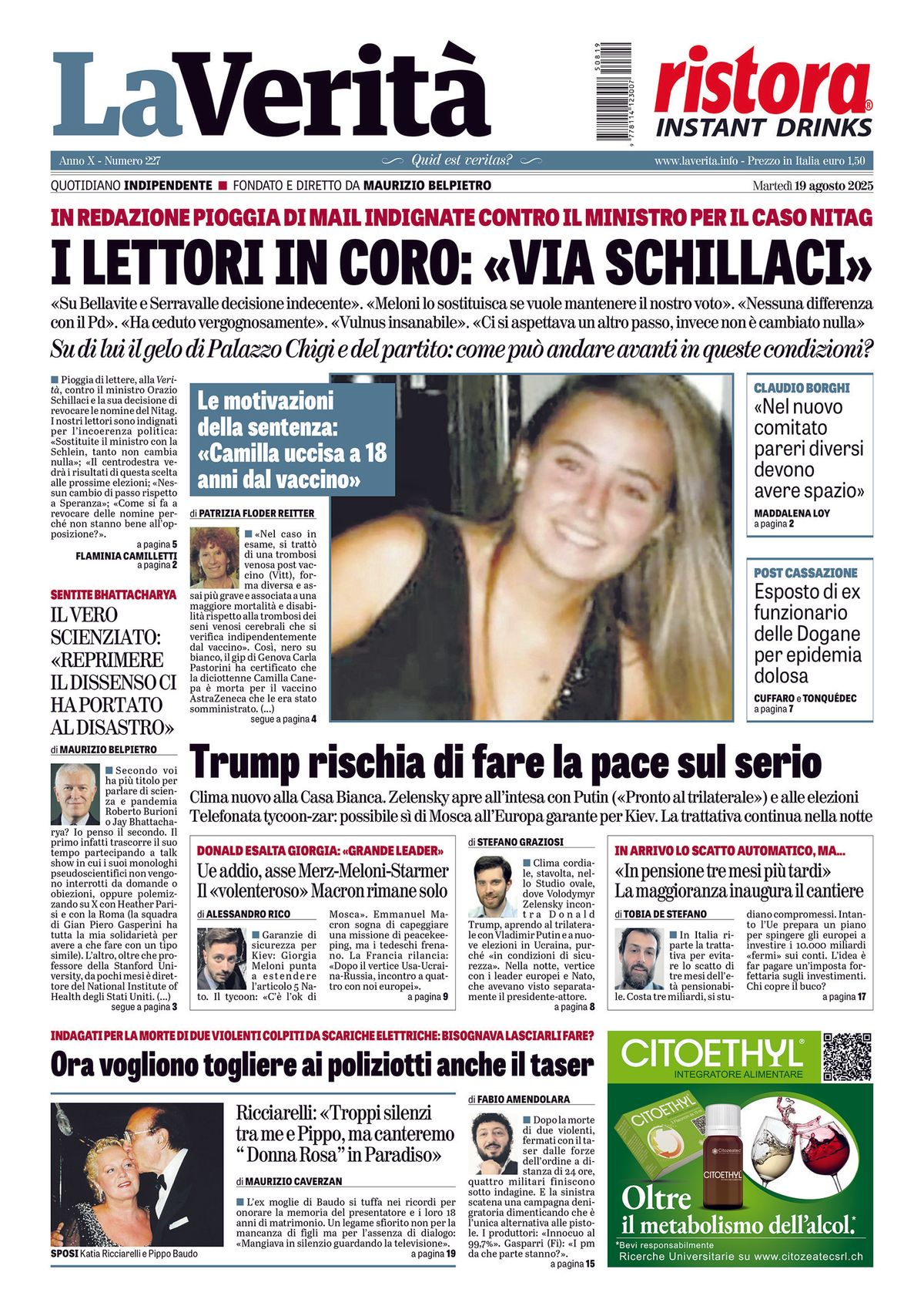 Oggi in edicola