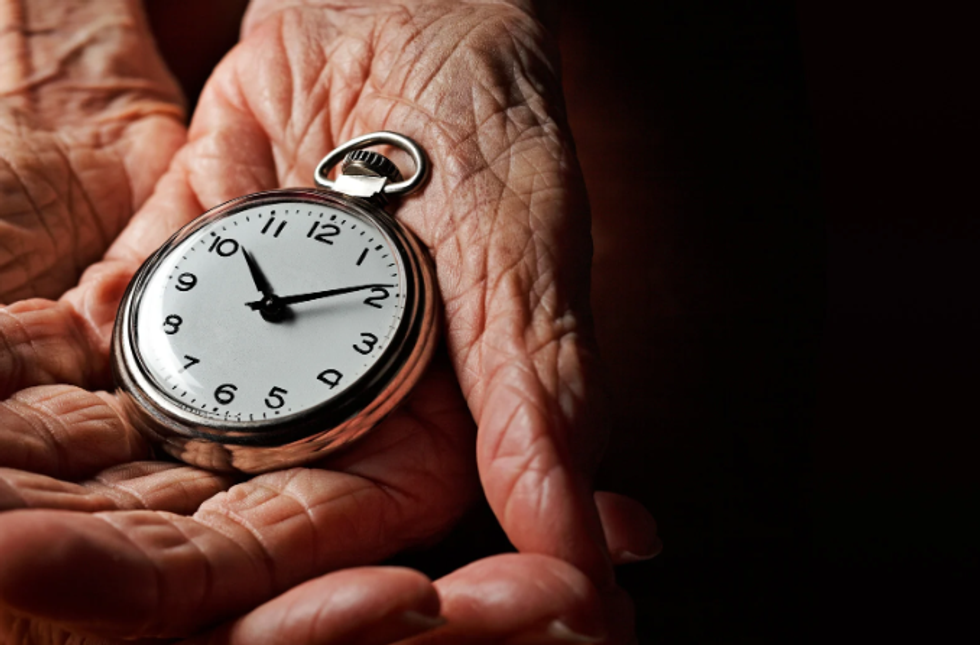 old watch, aging hands, senior women, wrinkled hands, time, passing of time,