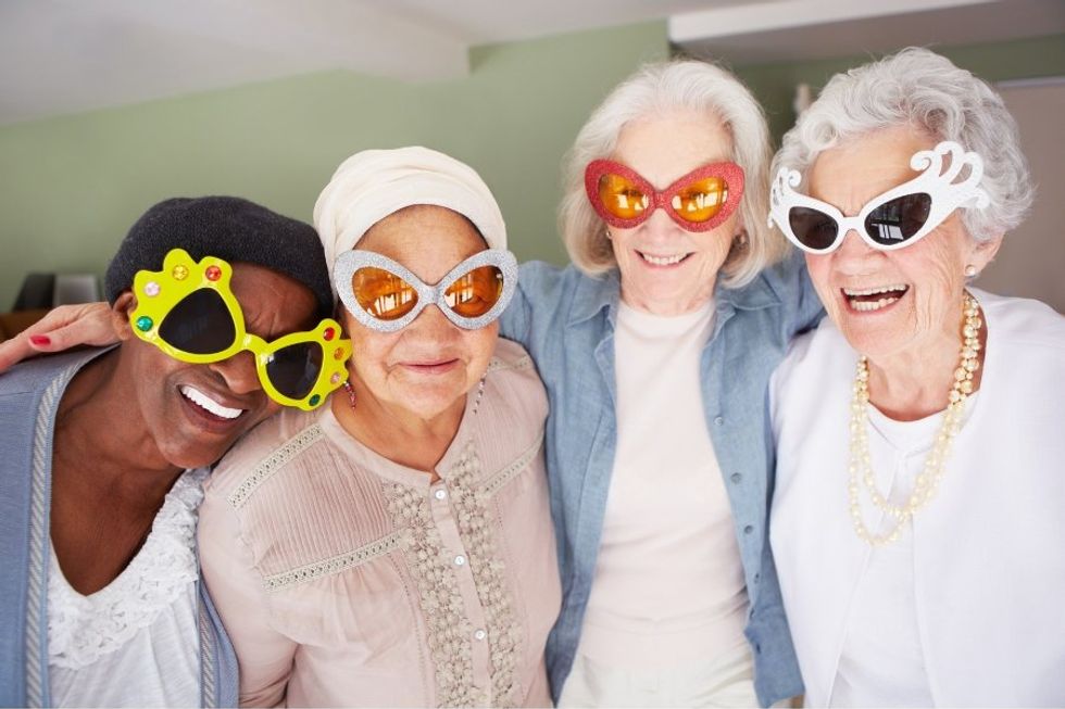 older women, old friends, best friends, aging, grandmas