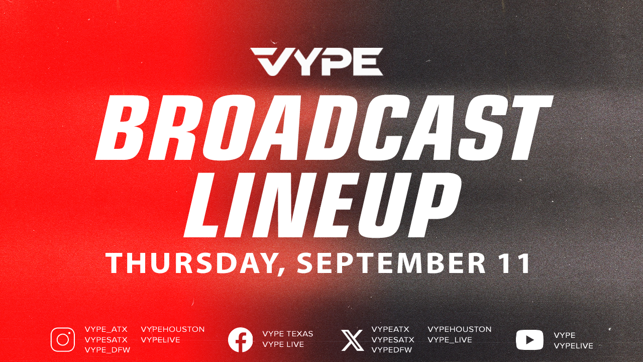 VYPE Live Lineup - Thursday 9/11/25