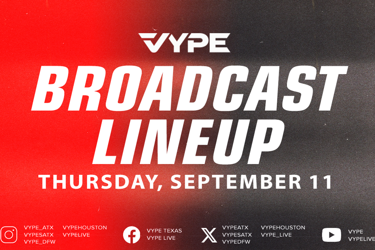 VYPE Live Lineup - Thursday 9/11/25