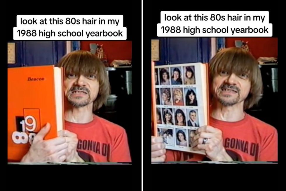 Man critiques hairstyles from his 1988 high school yearbook and they are beyond epic