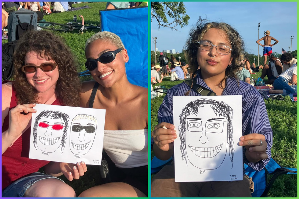 Why people in Chicago are waiting hours in line to buy this man’s ‘terrible’ $5 portraits