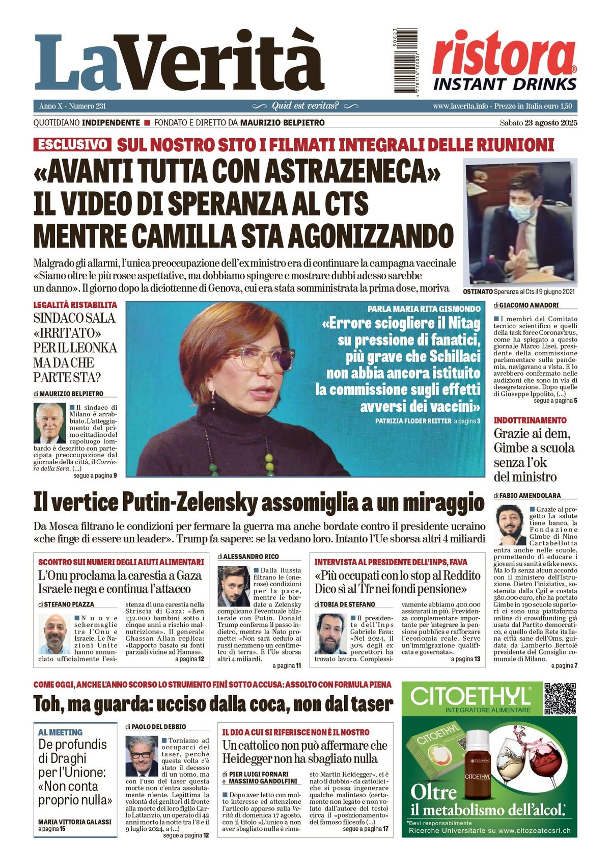 Oggi in edicola