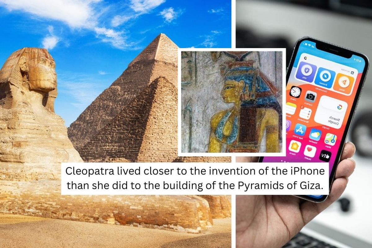 fun facts, weird facts, cleopatra, pyramids of giza, iphone