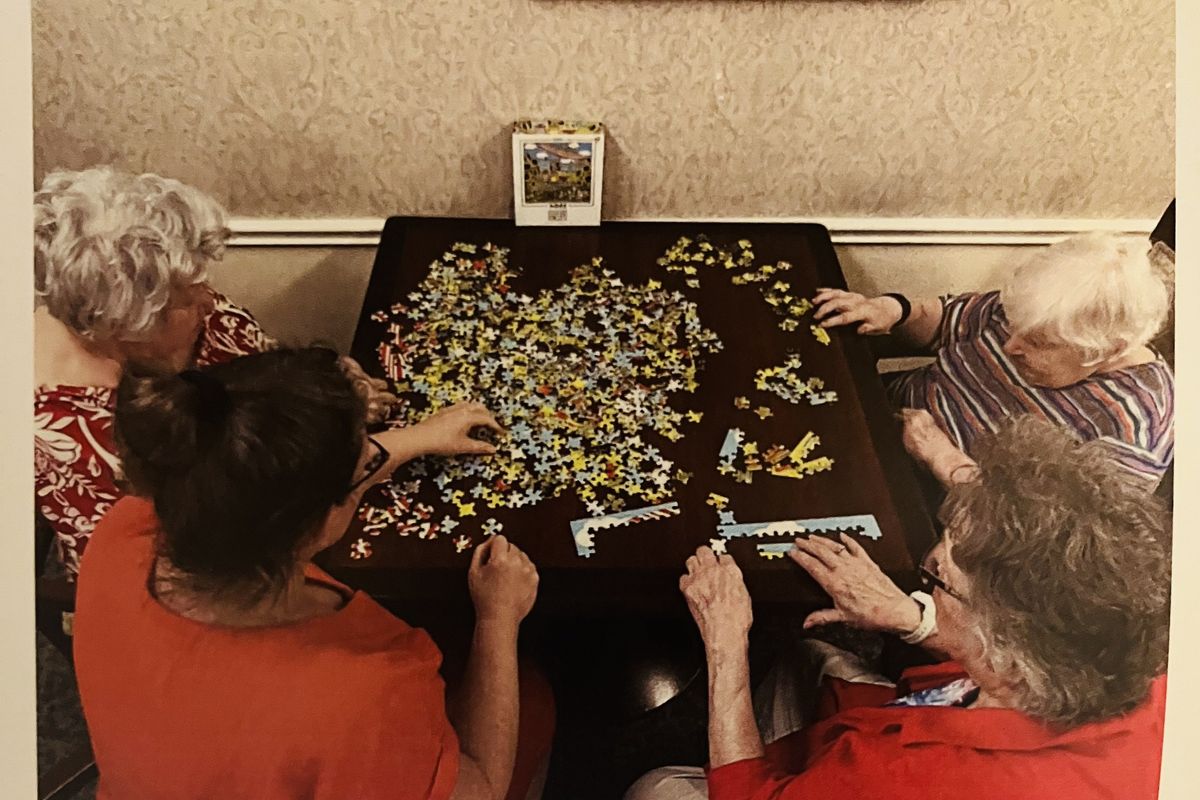 senior living, elderly, active, mental health, puzzles
