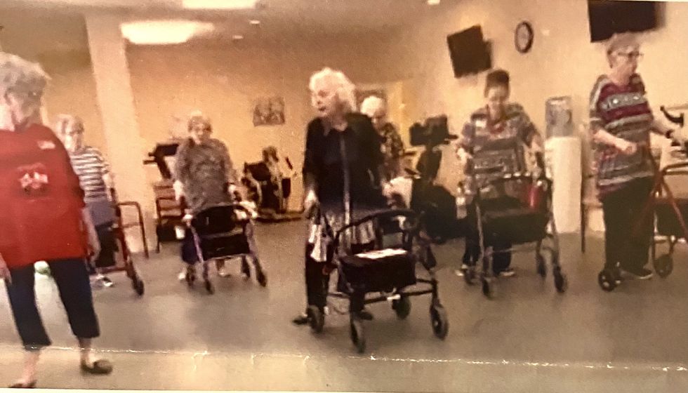 elderly, dancing, walkers, senior living, active