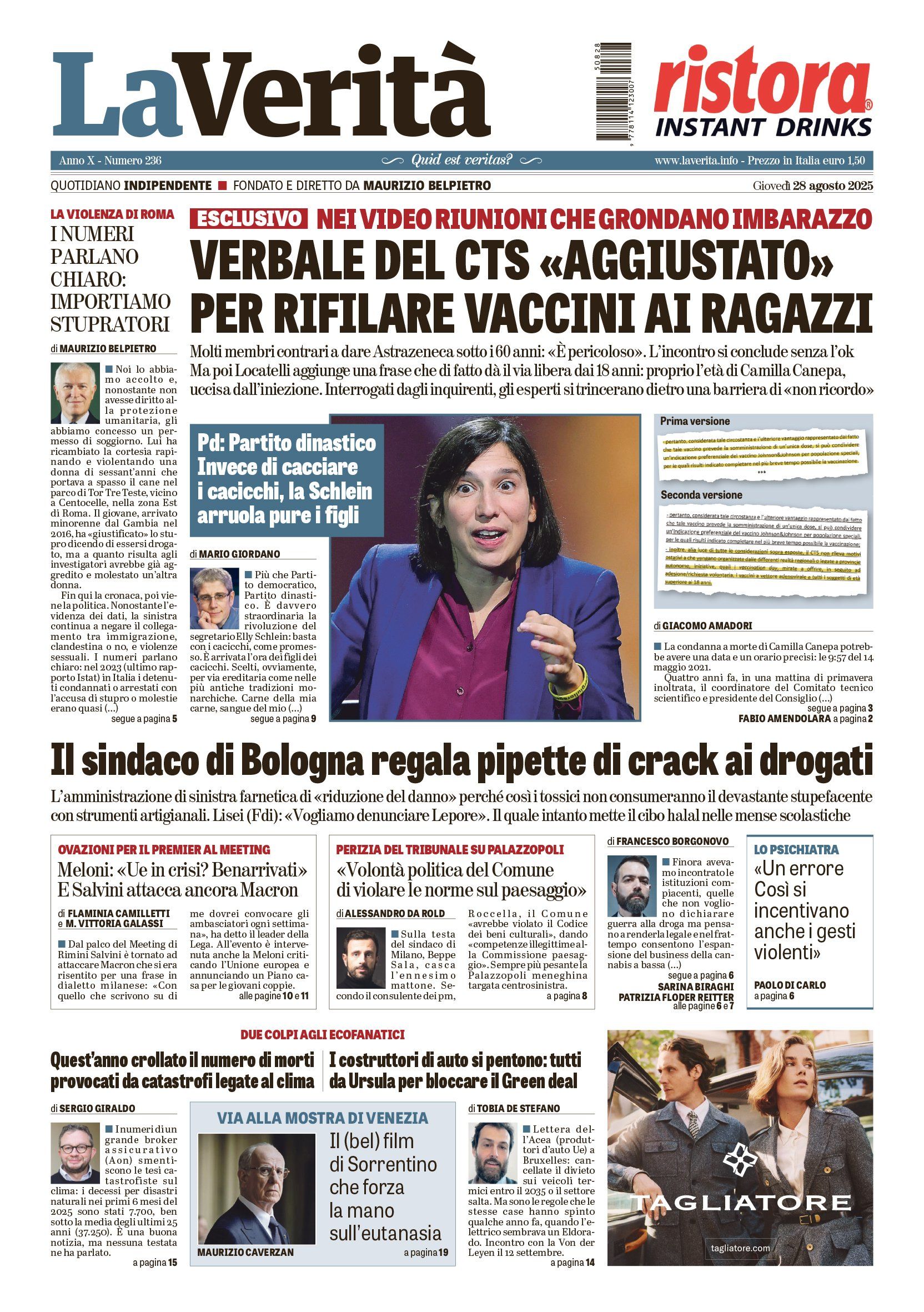 Oggi in edicola