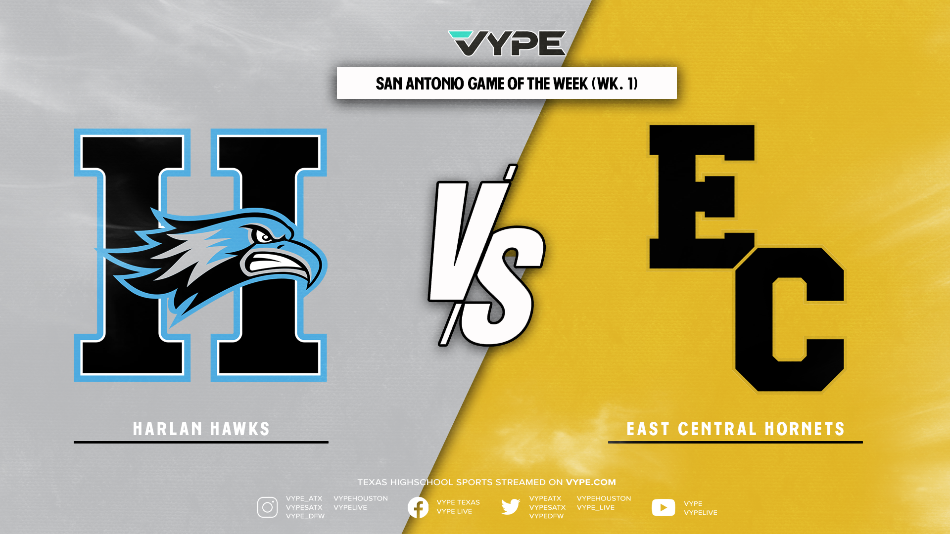 VYPE SATX Football Game of the Week: Harlan vs. East Central (Week 1)