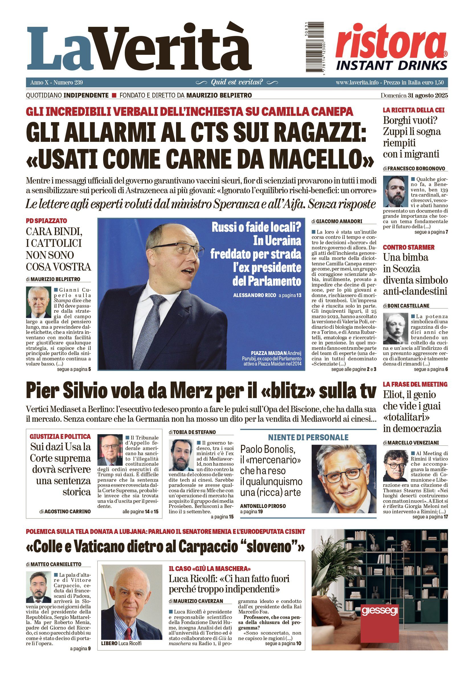 Oggi in edicola