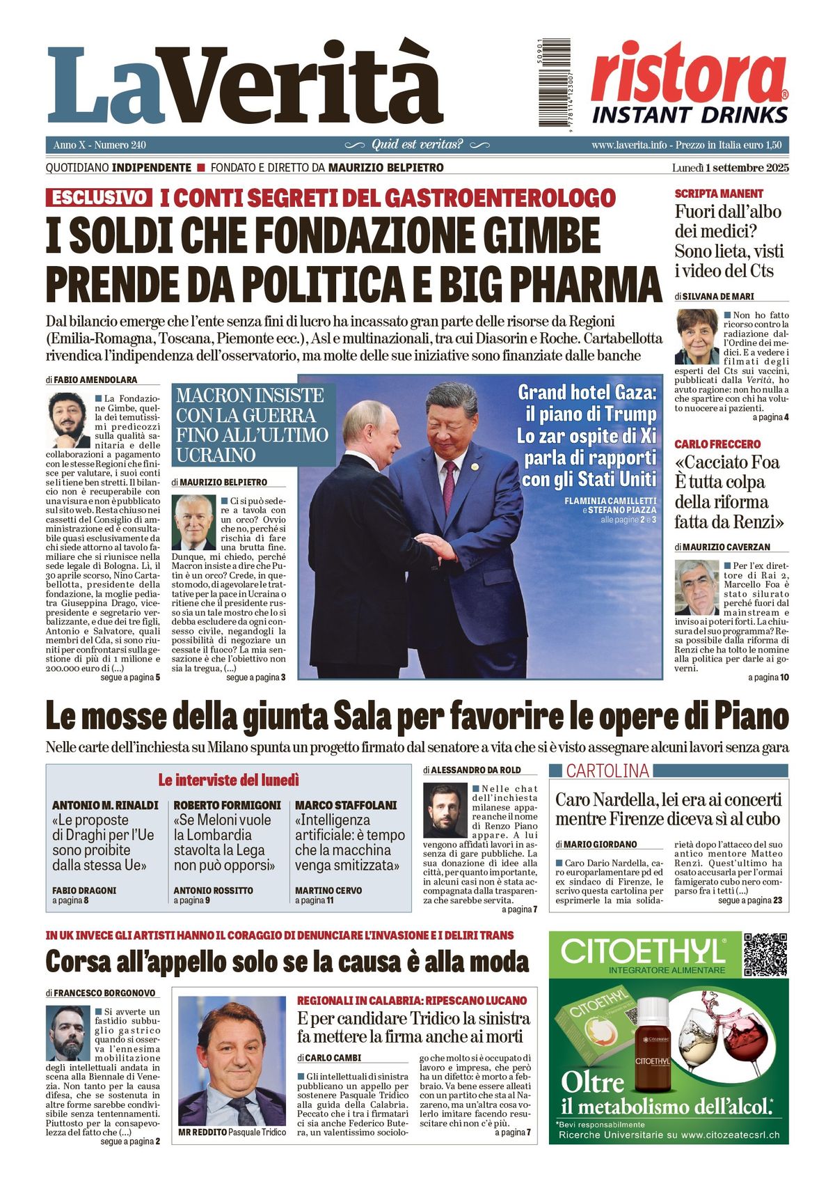 Oggi in edicola