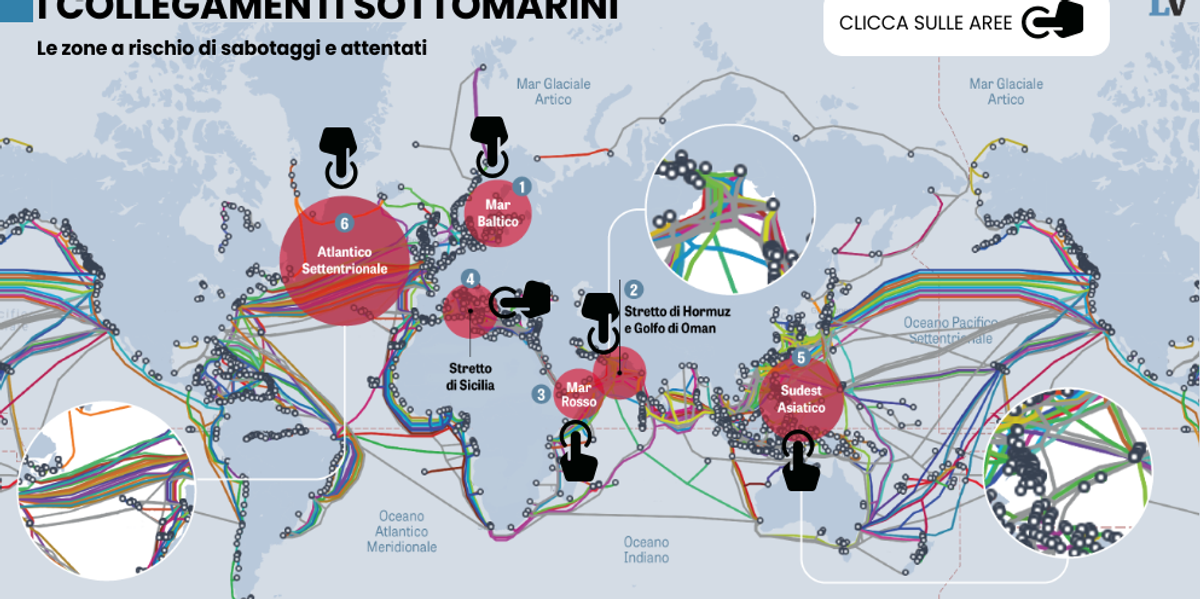 Sotto i mari si combatte la guerra per i cavi che può bloccare il mondo