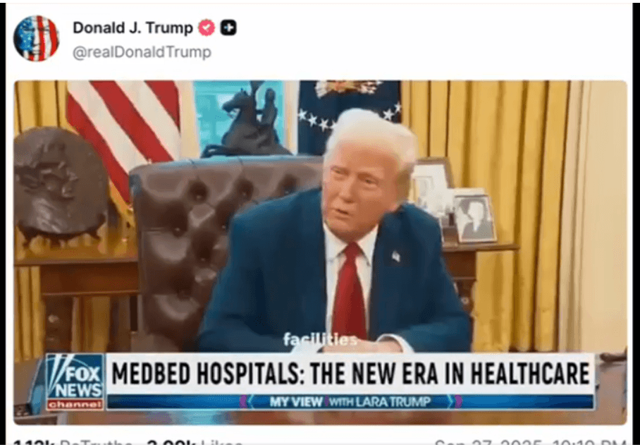 Bizarre Video Posted By Trump Endorsing QAnon's Mythical 'MedBeds'