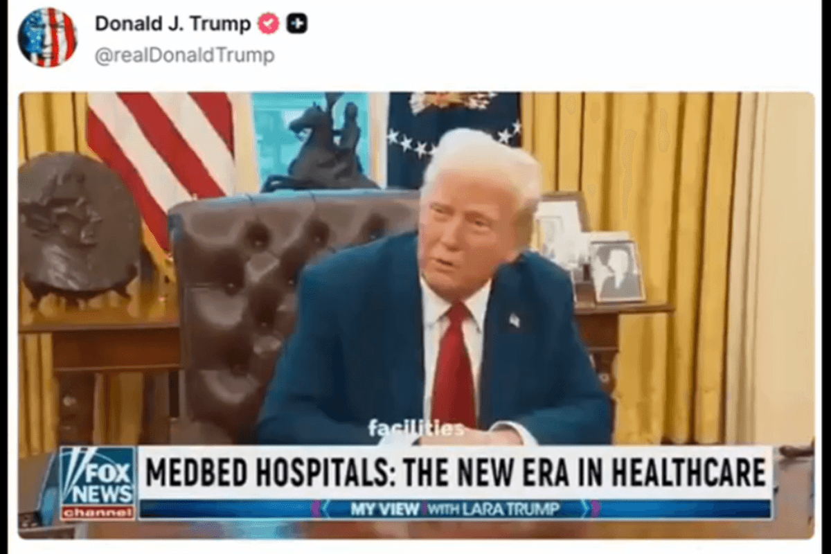 Bizarre Video Posted By Trump Endorsing QAnon's Mythical 'MedBeds'