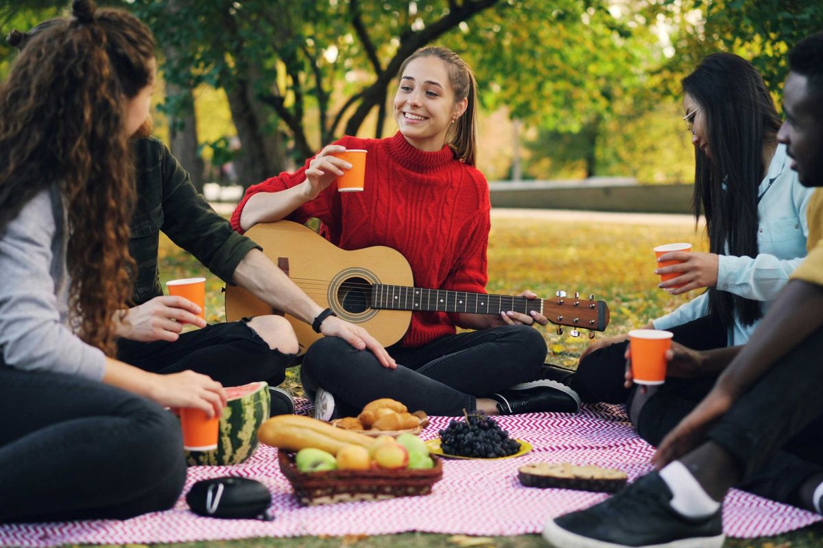 friends, Gen Z, picnic, social life, fun