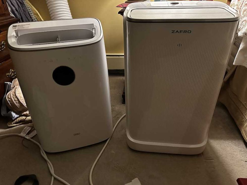 photo of Zafro Portable AC Unit next to Dreo portable AC Unit