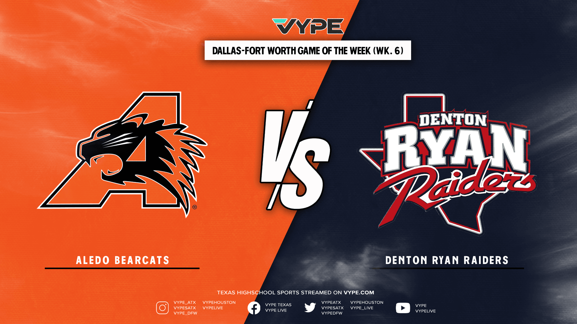 VYPE DFW Football Game of the Week Preview: Aledo vs. Denton Ryan (Week 6)