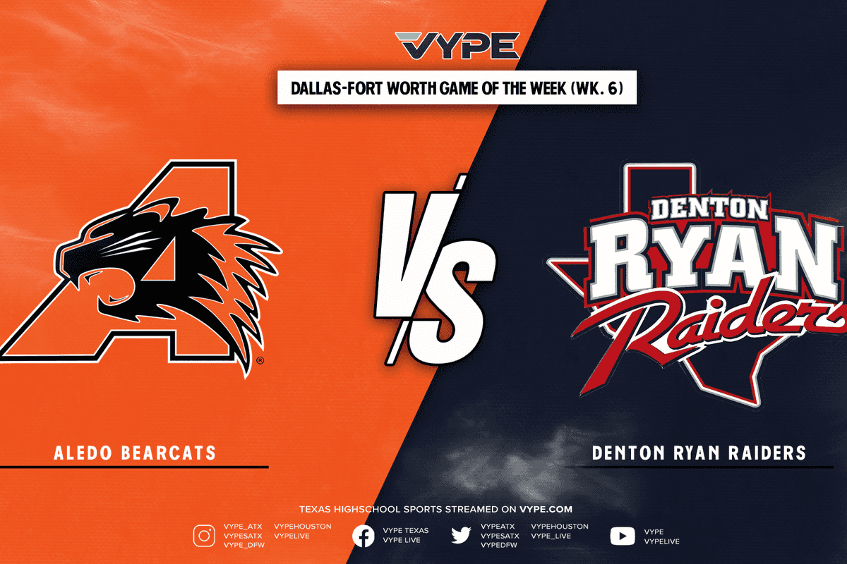 VYPE DFW Football Game of the Week Preview: Aledo vs. Denton Ryan (Week 6)