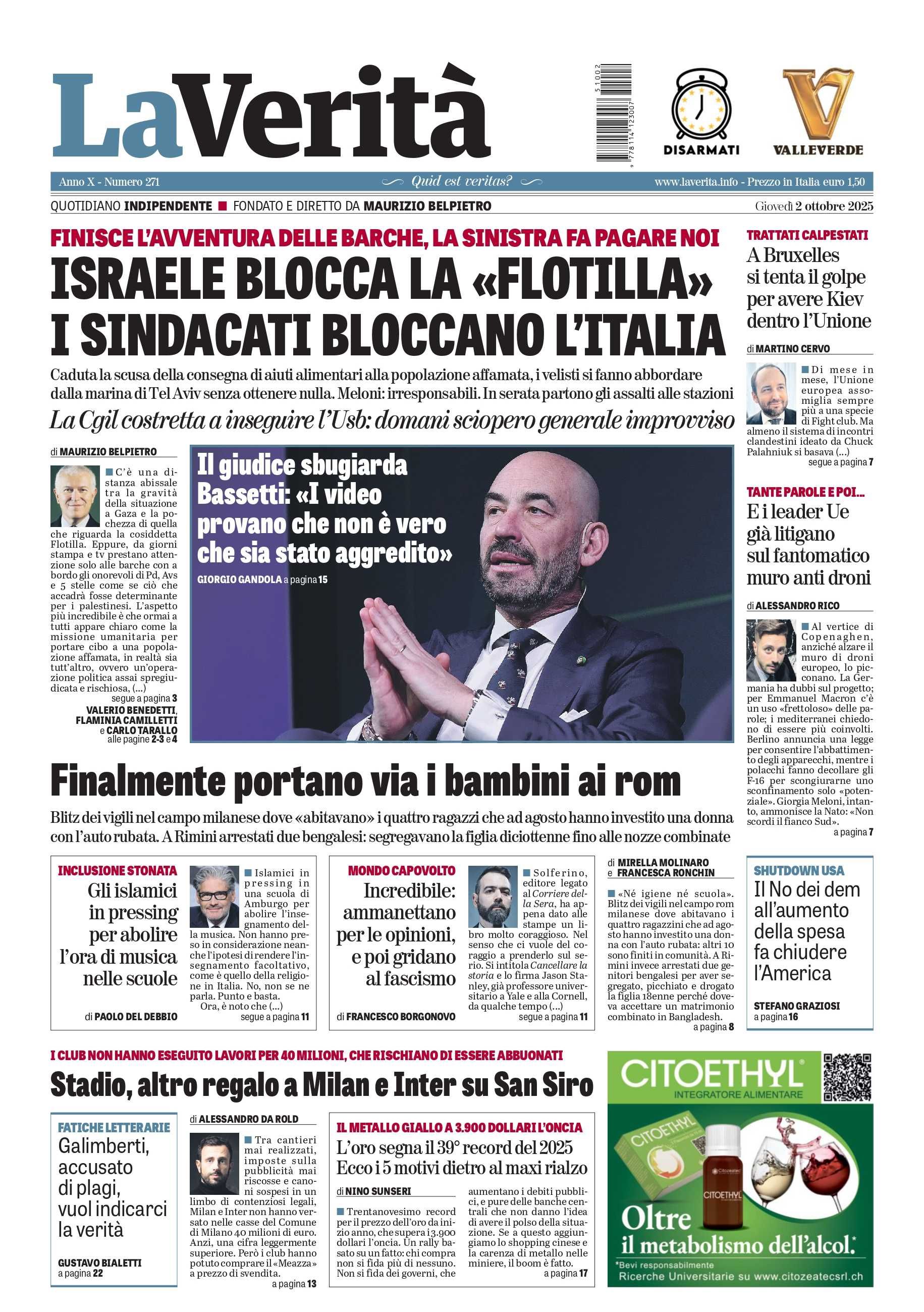 Oggi in edicola