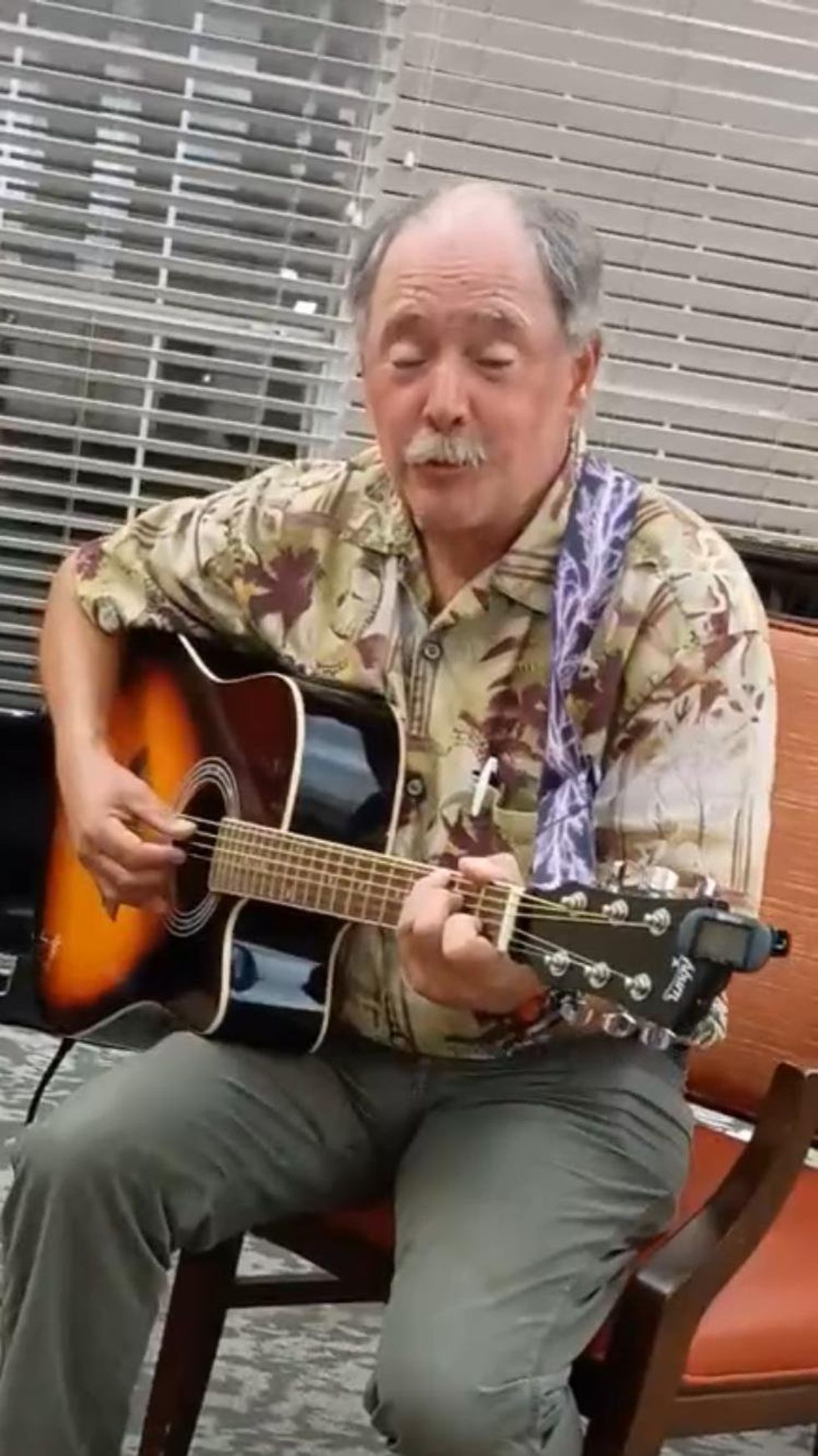 Senior man delights retirement home karaoke with a show-stopping rendition of 'Just a Gigolo'