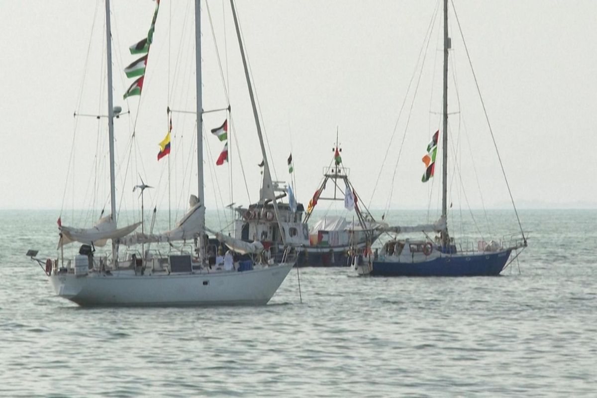 Tuffi, grigliate, bagnarole e la Thunberg a terra: la Flotilla è tragicomica