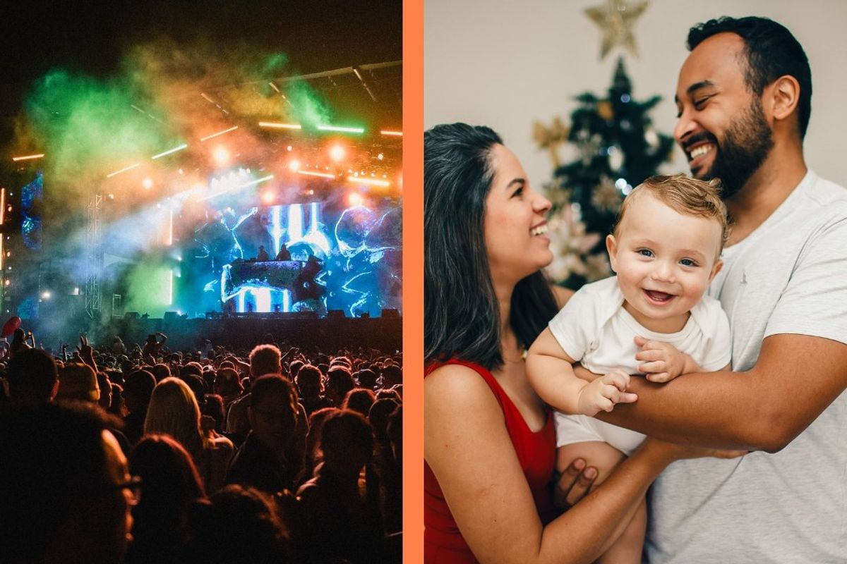 millennial, generations, concert, family