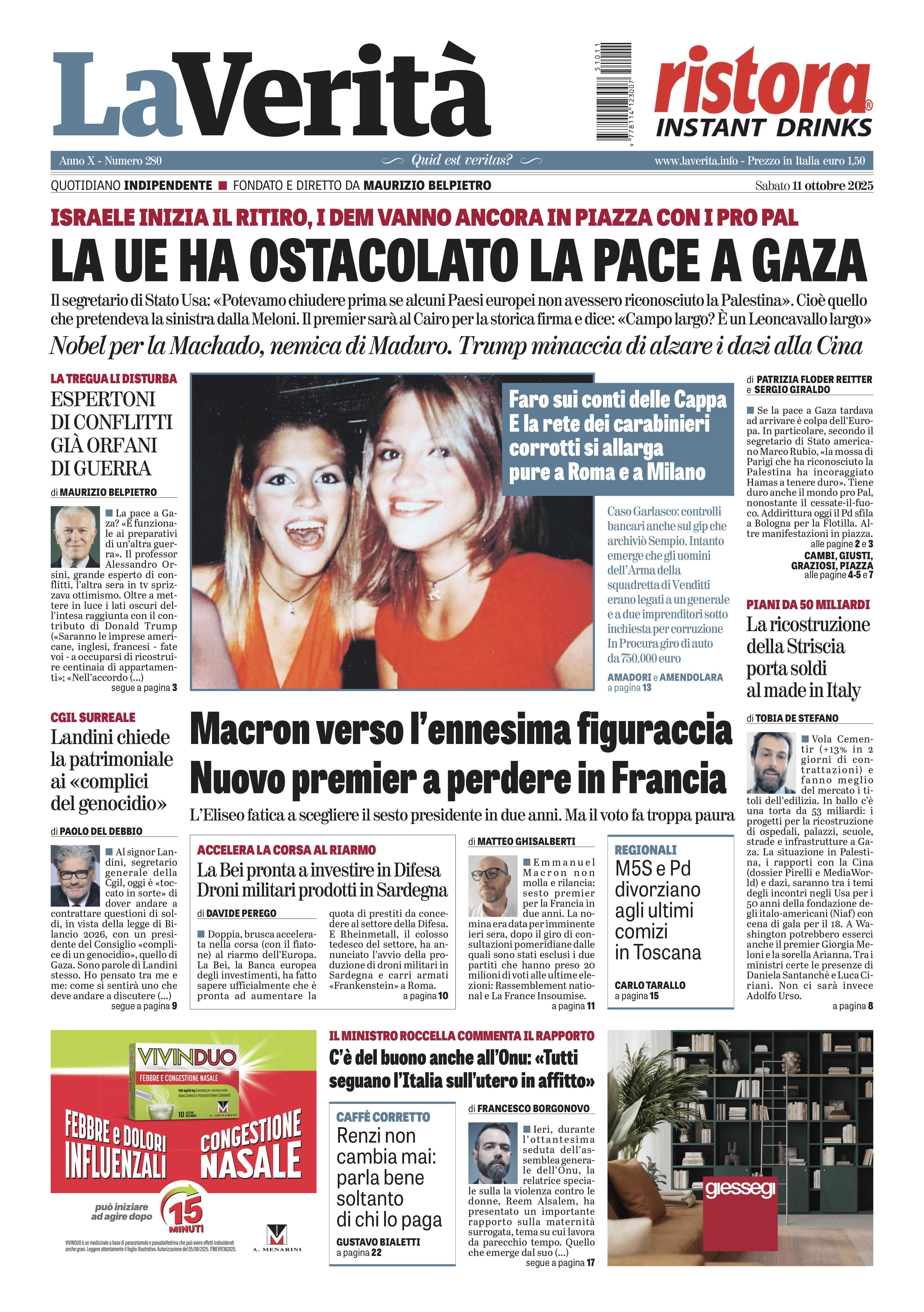 Oggi in edicola