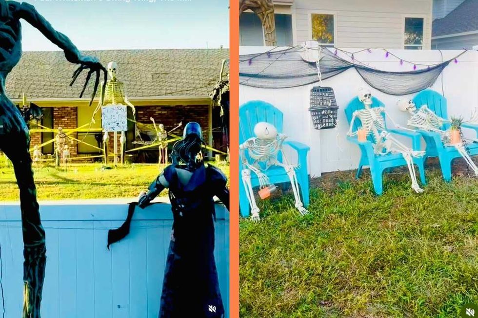 Texas neighbors have stepped up their spooky 'Halloween battle' and people are taking sides