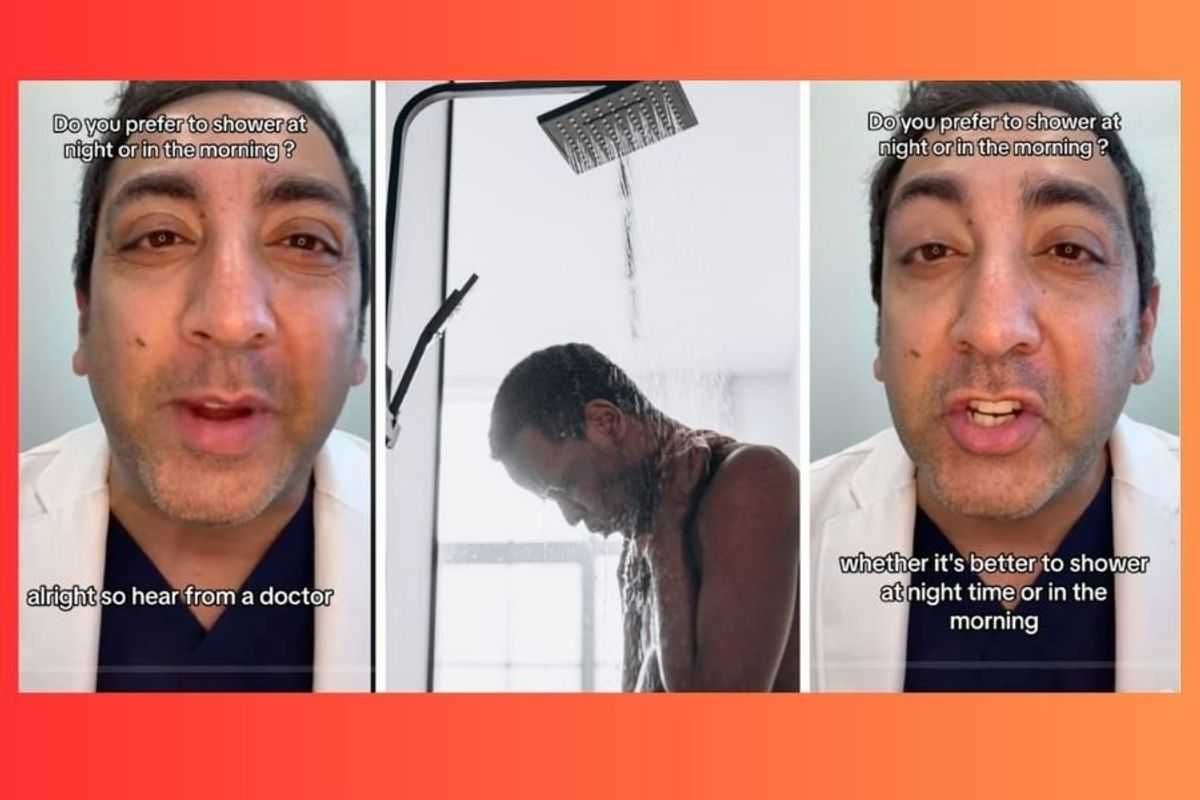 shower, hygiene, morning routine, nighttime routine, sleep, skin care, health, wellness, TikTok, doctor