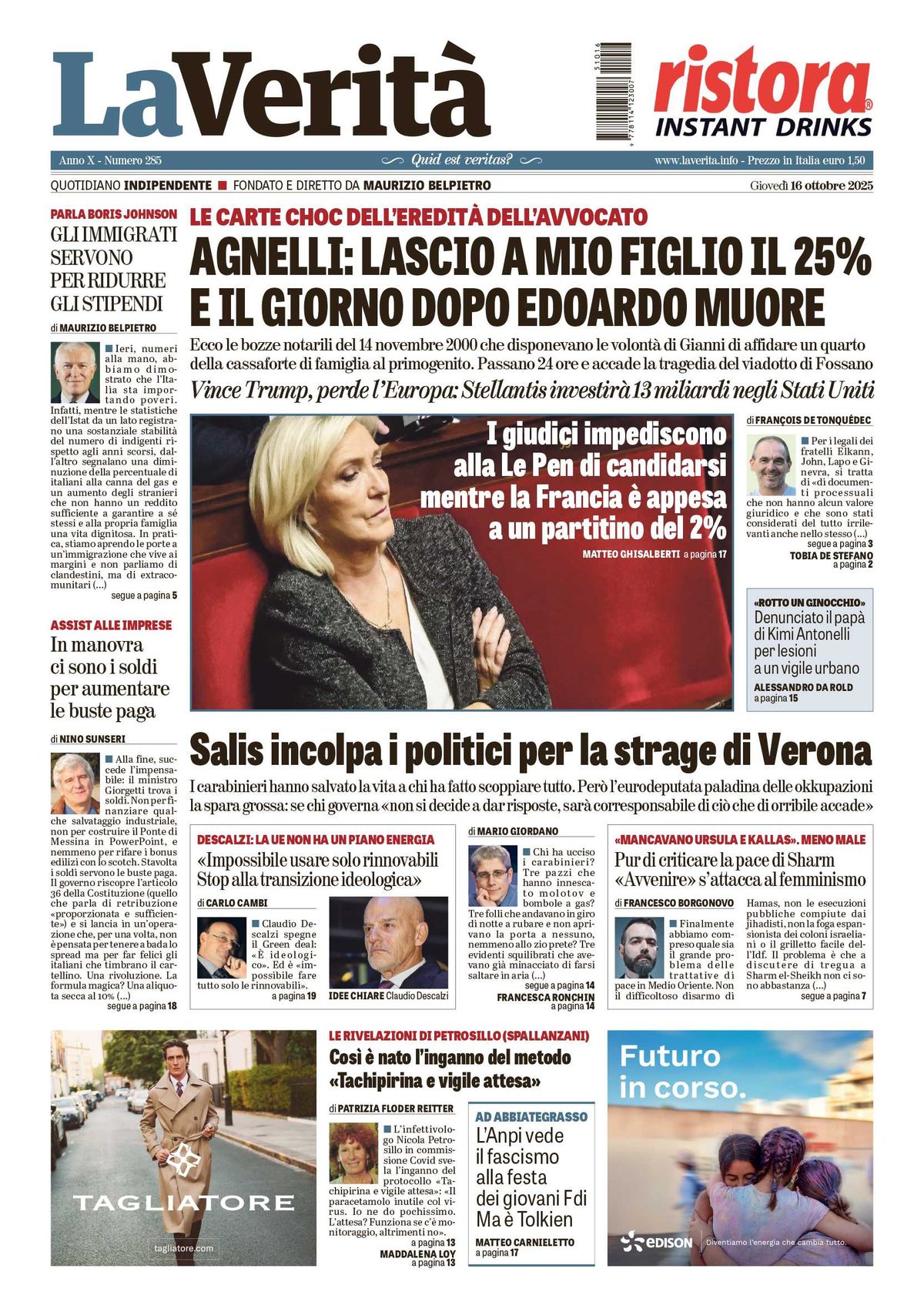 Oggi in edicola