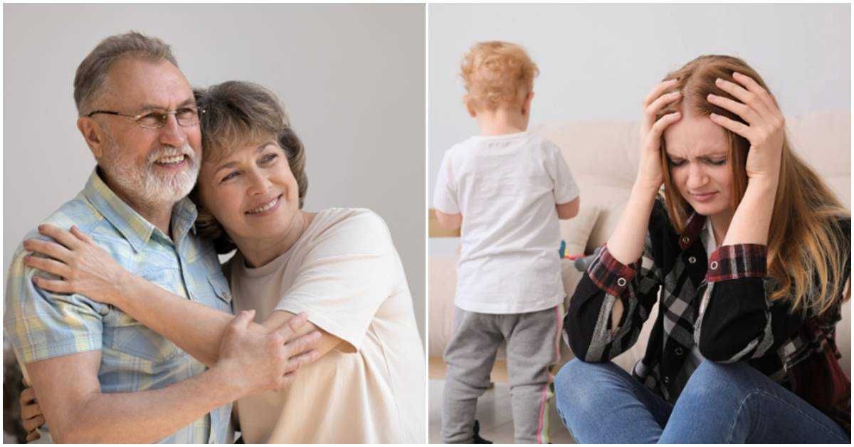 boomers, boomer couple, stressed mom, parenting, grandparents, 