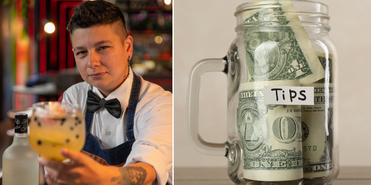 Bartender shares the whopping paycheck that makes his hour commute worth it