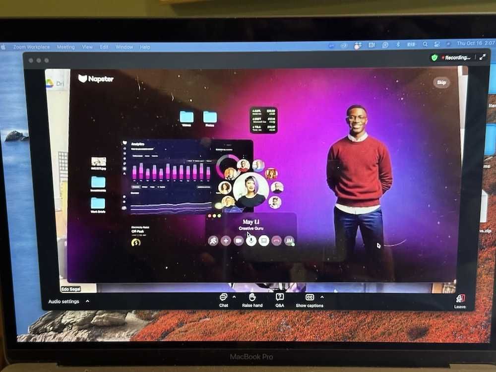 Photo of Napster View Main Page on a MacBook computer.