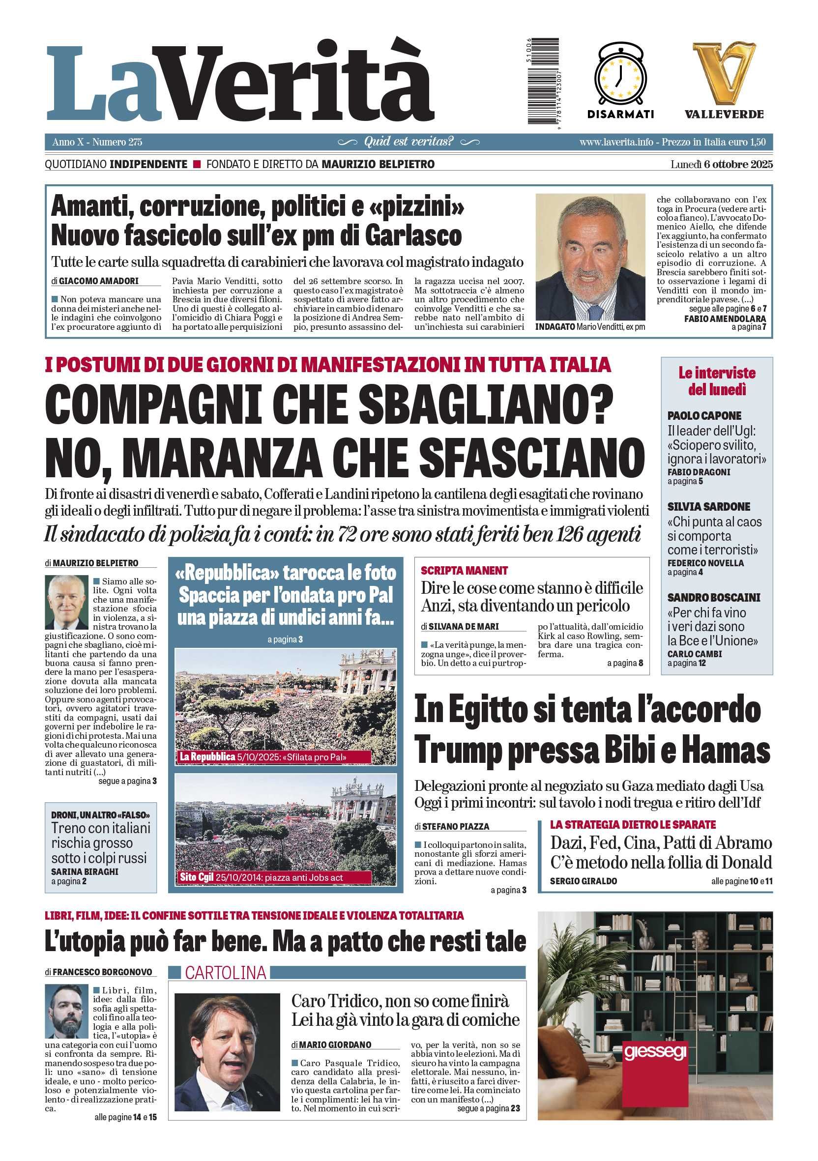 Oggi in edicola