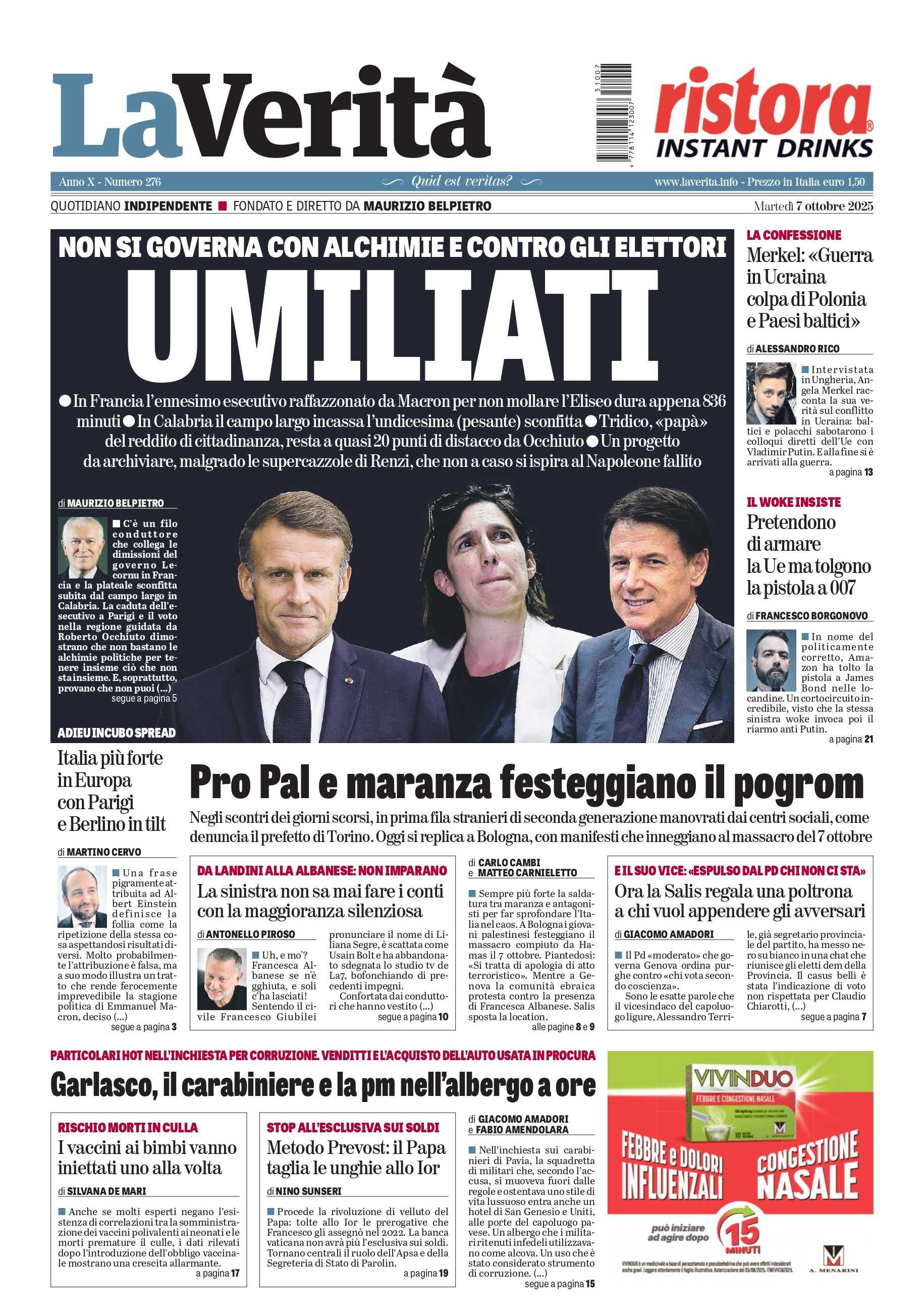 Oggi in edicola
